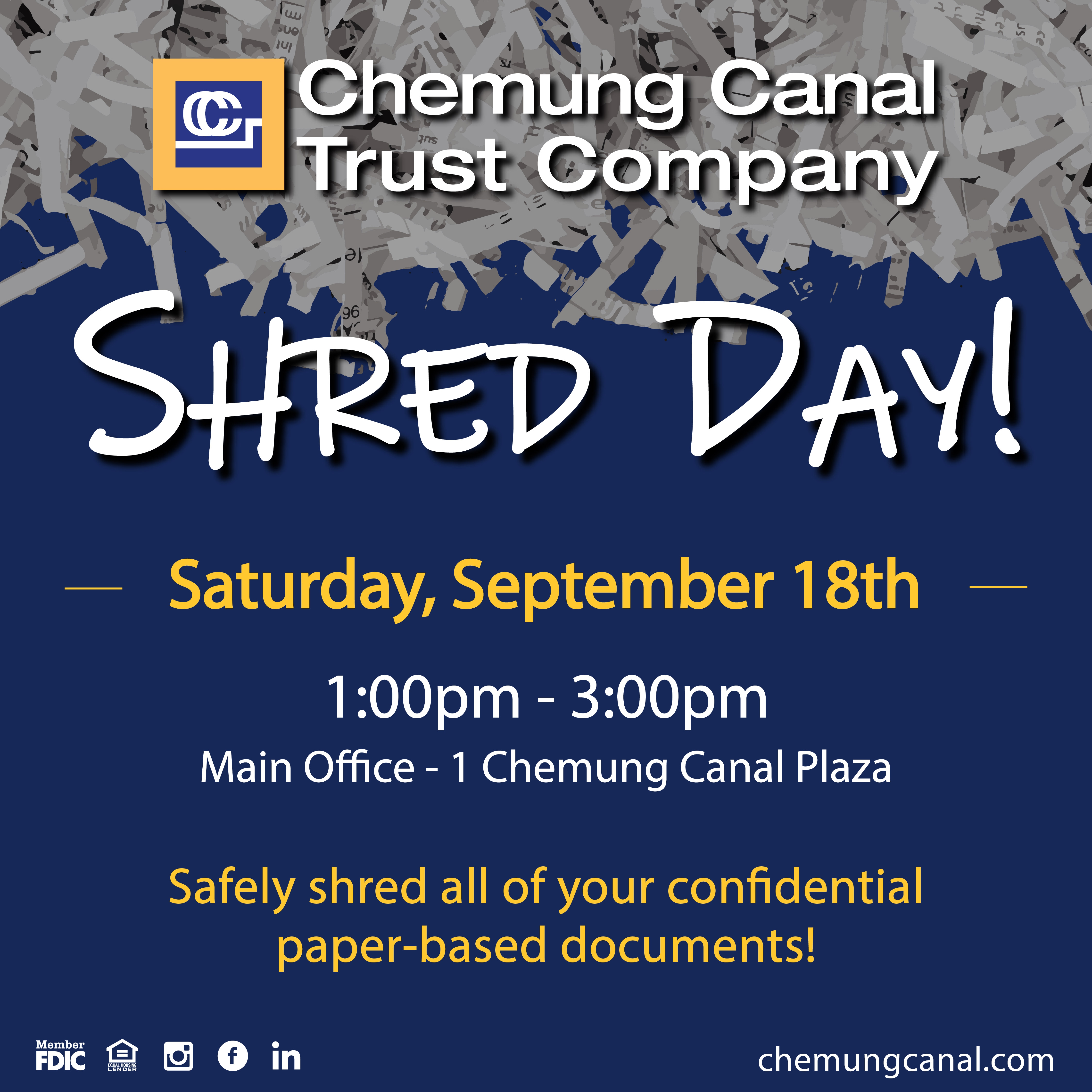 Shred Day @ Main Office Shred Day @ Main Office Event Image