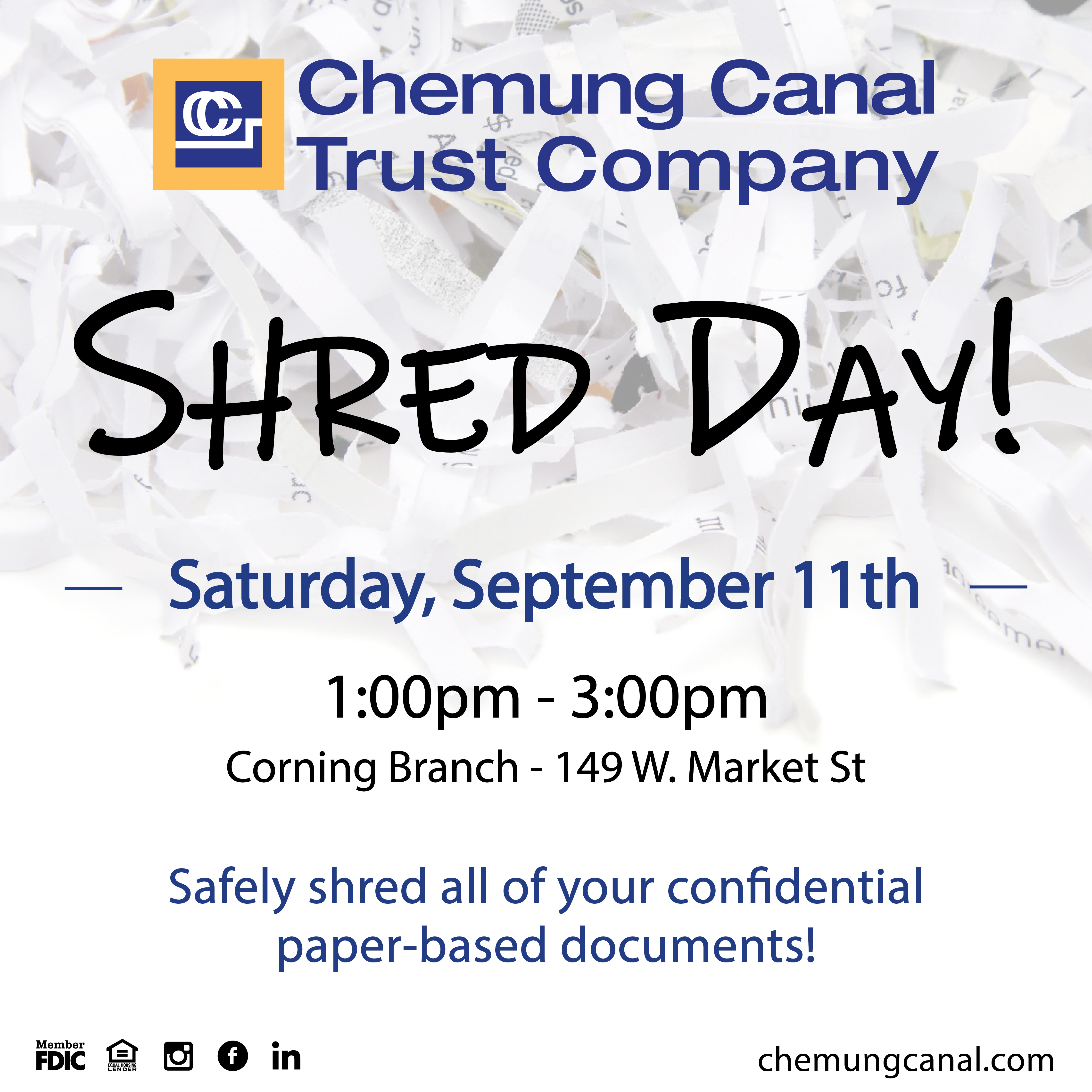 Shred Day @ Corning Shred Day @ Corning Event Image