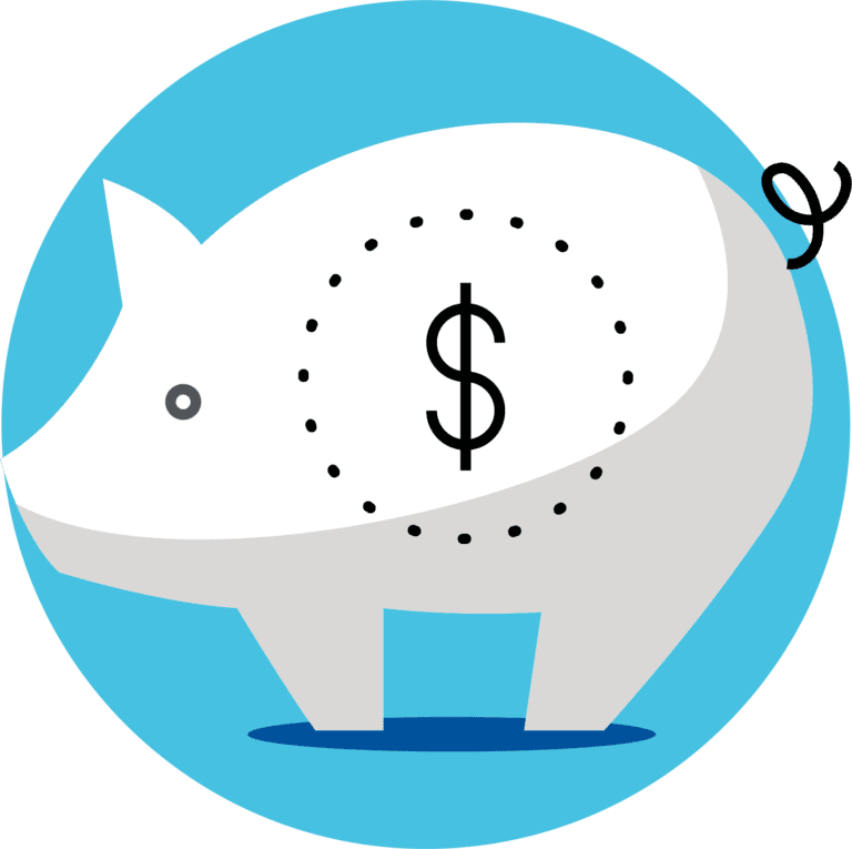 Icon of a piggy bank